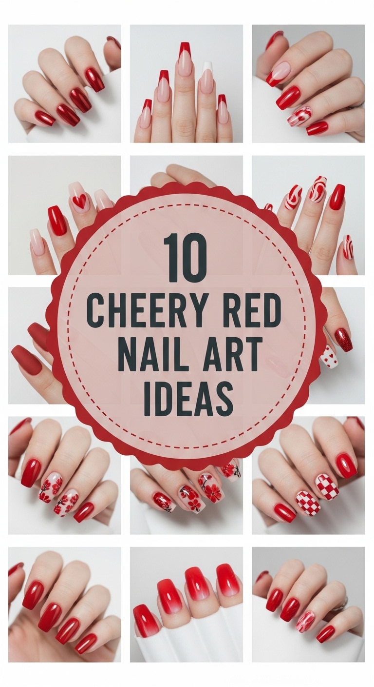 10 Cheery Red Nail Art Ideas
