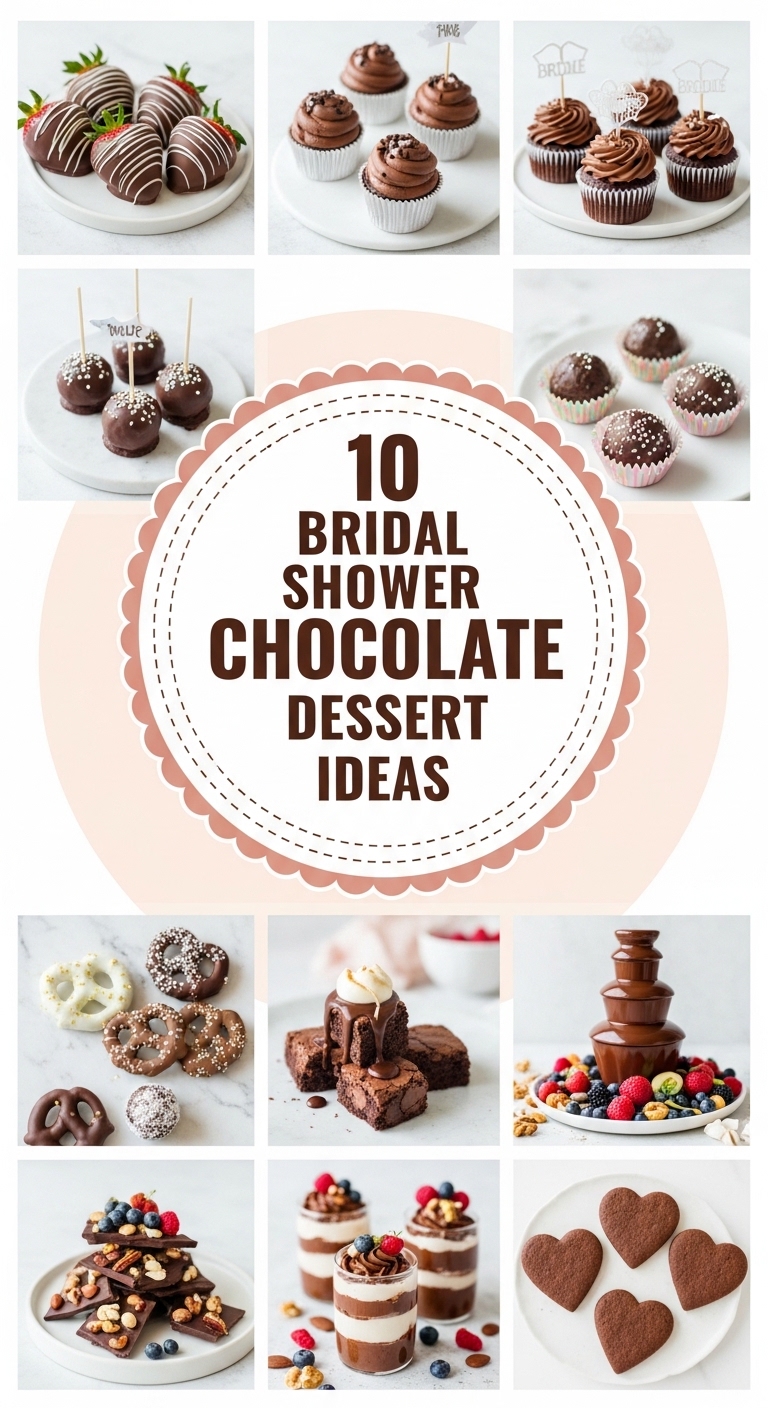 10 Bridal Shower Chocolate Dessert Ideas