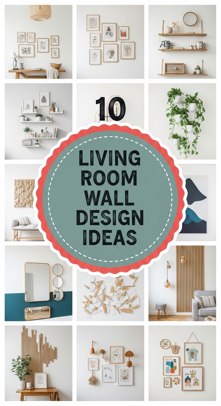 10 Living Room Wall Design Ideas