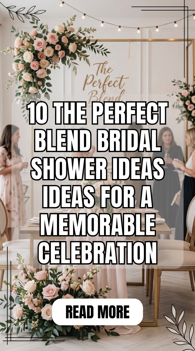 10 The Perfect Blend Bridal Shower Ideas for a Memorable Celebration