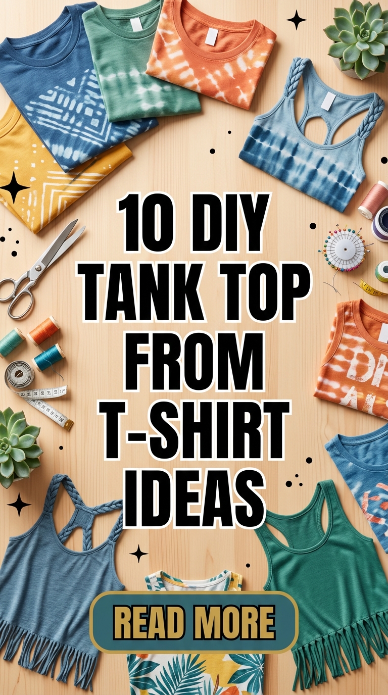 10 DIY Tank Top From T-Shirt Ideas